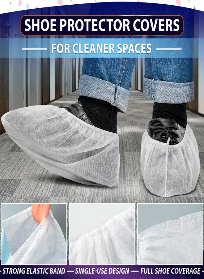 ZOKLU Disposable Shoe Covers for Rain - 100Pcs Indoor Shoe Covers Disposable Non Slip Rain Shoe Covers Waterproof Booties for Shoes Covers - Boot Cover Waterproof Shoe Covers Rain Boot Covers - Image 4