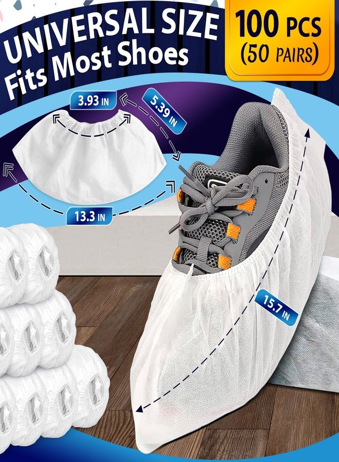 ZOKLU Disposable Shoe Covers for Rain - 100Pcs Indoor Shoe Covers Disposable Non Slip Rain Shoe Covers Waterproof Booties for Shoes Covers - Boot Cover Waterproof Shoe Covers Rain Boot Covers - Image 2