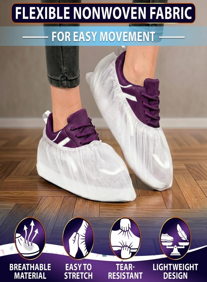 ZOKLU Disposable Shoe Covers for Rain - 100Pcs Indoor Shoe Covers Disposable Non Slip Rain Shoe Covers Waterproof Booties for Shoes Covers - Boot Cover Waterproof Shoe Covers Rain Boot Covers - Image 3