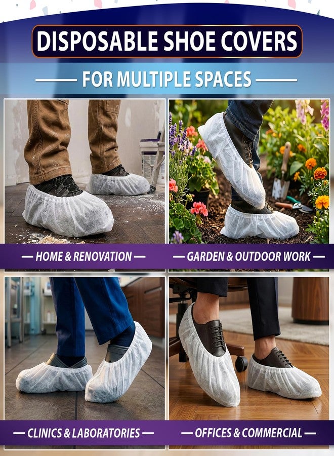 ZOKLU Disposable Shoe Covers for Rain - 100Pcs Indoor Shoe Covers Disposable Non Slip Rain Shoe Covers Waterproof Booties for Shoes Covers - Boot Cover Waterproof Shoe Covers Rain Boot Covers - Image 5