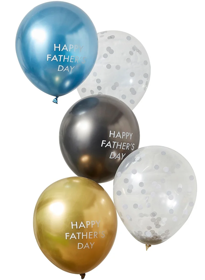 Ginger Ray 5 Pack Happy Fathers Day Balloon Cluster