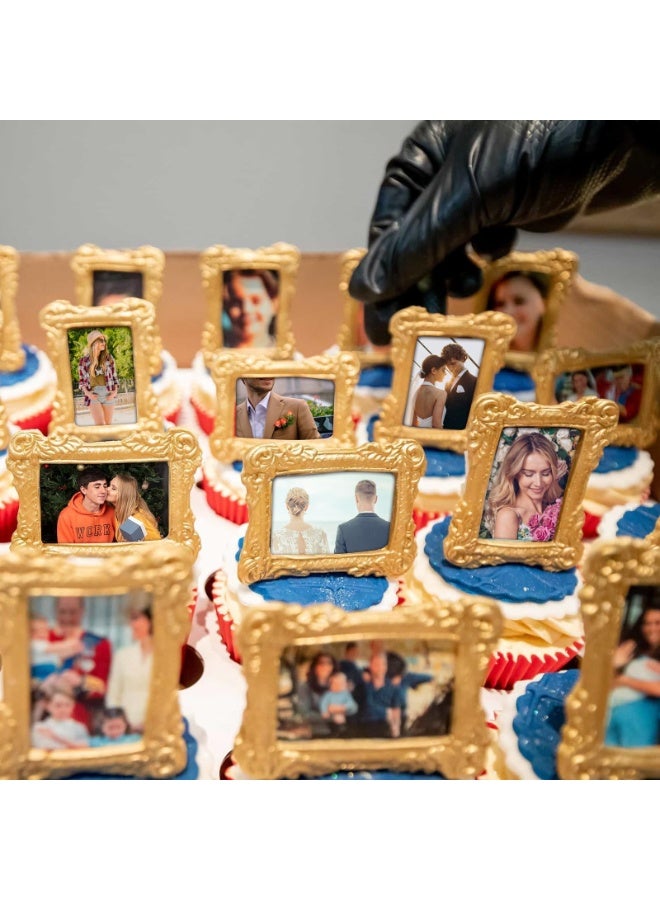 أوشيما 4PCS صورة إطار قوالب السيليكون، إطار القالب، الشوكولاتة إطارات القالب، الباروك أسلوب الهواء القالب الطين الجاف للكعكة الكعكة ديكور الشوكولاتة الحلوى البوليمر الطين العلكة - Image 4