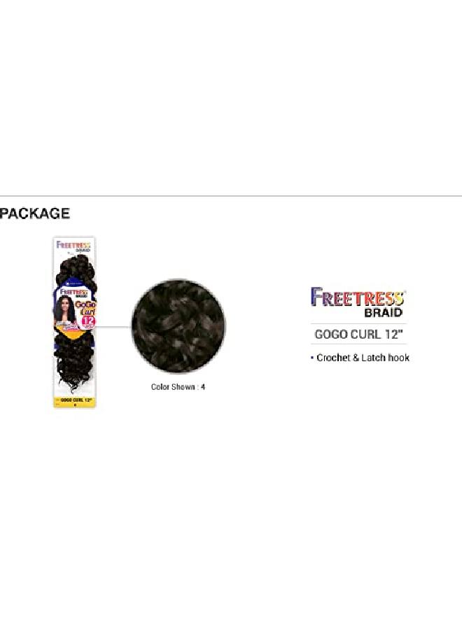 FreeTress Braids Gogo Curl 12" (27) Freetress Synthetic Braid Crochet Bulk Braiding Hair - Image 4