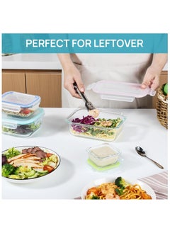 Arabest 8 Pack Glass Food Storage Containers , Meal Prep , Airtight Bento Boxes with Leak Proof Locking Lids, for Microwave, Oven, Freezer and Dishwasher, BPA Free  - Image 5