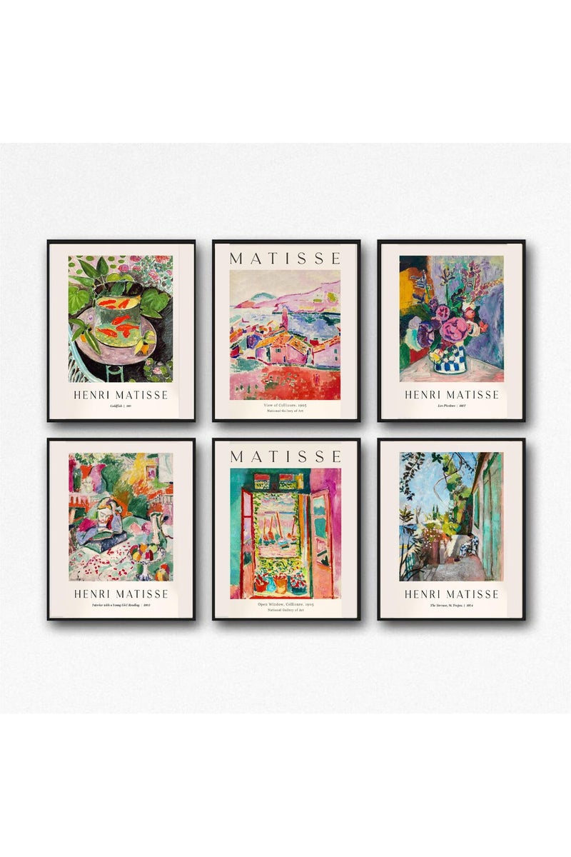 Dujoi Matisse Poster Matisse Wall Art Prints Framed Large Aesthetic Print Art Exhibition Poster Artworks Cardstock Paper Posters - Image 1