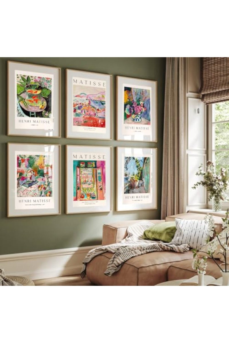 Dujoi Matisse Poster Matisse Wall Art Prints Framed Large Aesthetic Print Art Exhibition Poster Artworks Cardstock Paper Posters - Image 2