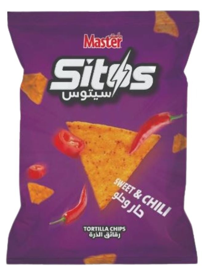 Master Sitos Sweet Chilli Tortilla Chips 150g - Image 1