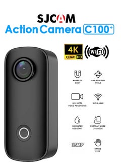 SJCAM C100+ Thumb Sports Camera, 4K with waterproof case, with 32GB memory card sports camera, WiFi wireless 30M, with wearable accessories, USB rechargeable mini camera, suitable for travel, sports, Vlog  - Image 2