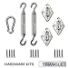 Windscreen4less Windscreen4less Sun Shade Sail Hardware Kit - 8 Inches - Super Heavy Duty - For Triangle Sun Shade Sail  - Image 2