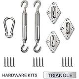 Windscreen4less Windscreen4less Sun Shade Sail Hardware Kit - 8 Inches - Super Heavy Duty - For Triangle Sun Shade Sail  - Image 1