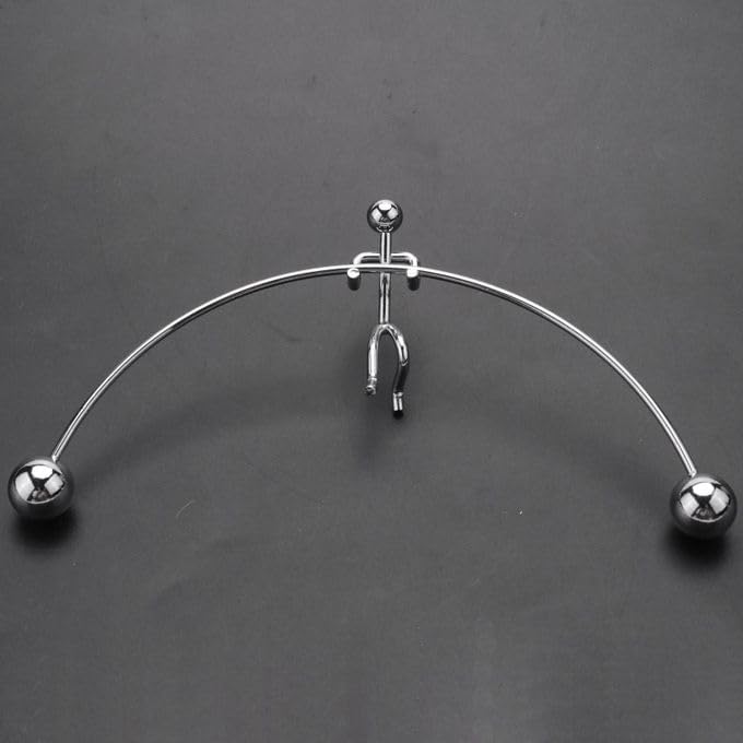 FRYIO Adult Stainless Steel Balancing Toy | Engular Momentum Silver Pole Balancing Man | Stress Relief Motion Toy (Pole Balancing) - Image 5