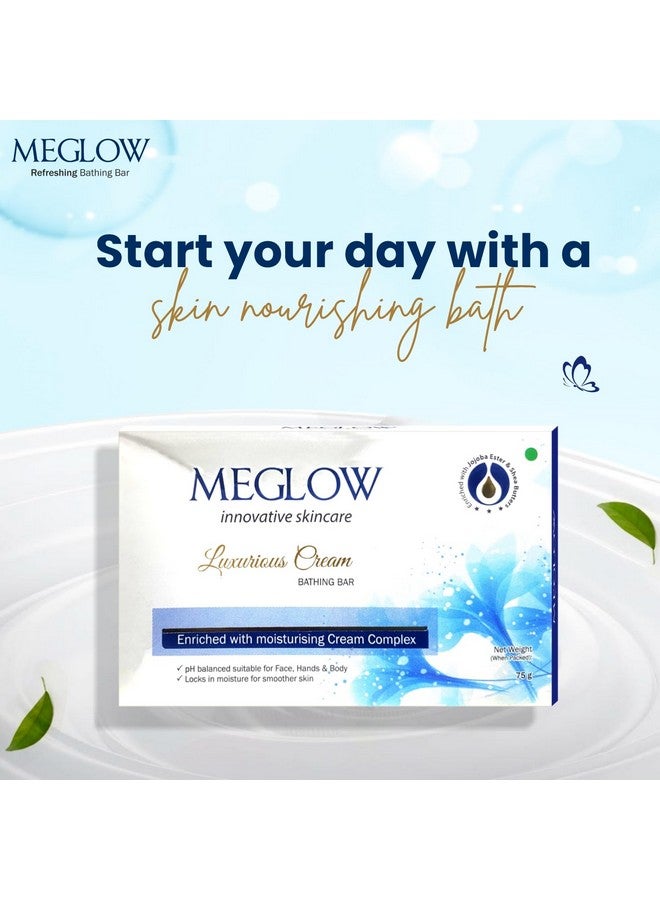 MEGLOW Luxurious Cream Soap Bar Combo Pack Of 5(75G) With Jojoba & Shea Butter|Ph Balanced| Suitable All Skin Type|Moisturize Skin & Make Soft & Smoother - Image 3