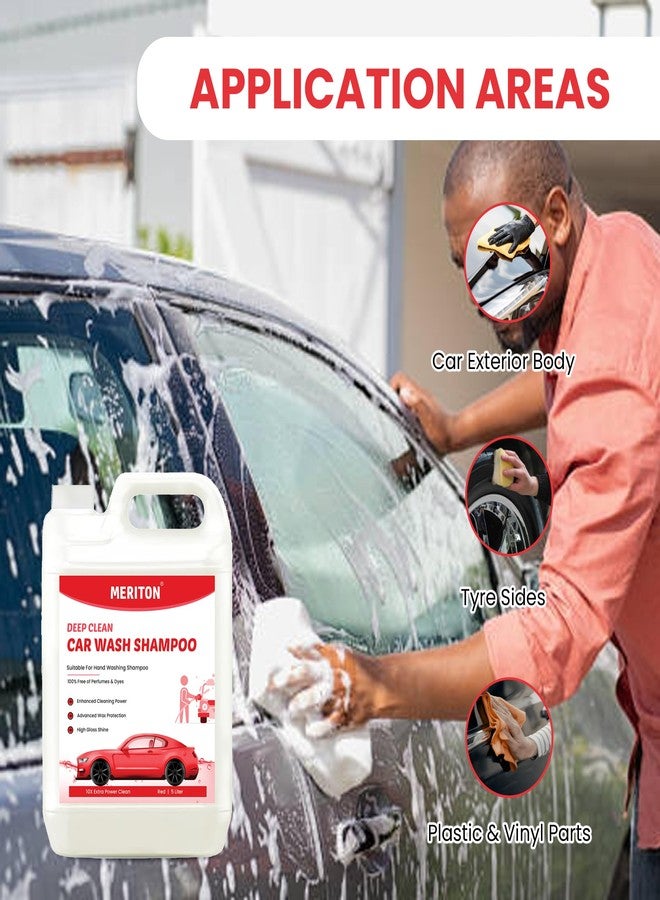 Meriton Deep Clean Car Wash Shampoo - Enhanced Cleaning Power, Advanced Wax Protection, High Gloss Shine, 100% Free of Perfumes & Dyes, Suitable for Hand Washing - Image 3