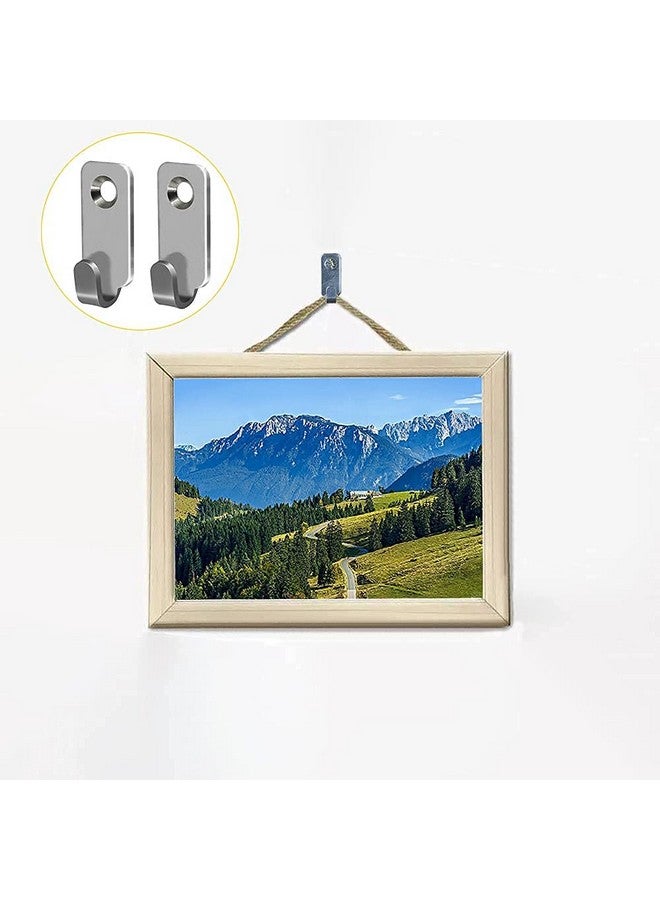 Adiyer 10Pcs Heavy Duty Hanger 304 Stainless Steel Wall Mounted Mini J Hook For Mirror Picture Frames Hanging Wire/D Rings/Keyhole Hangers - Image 5