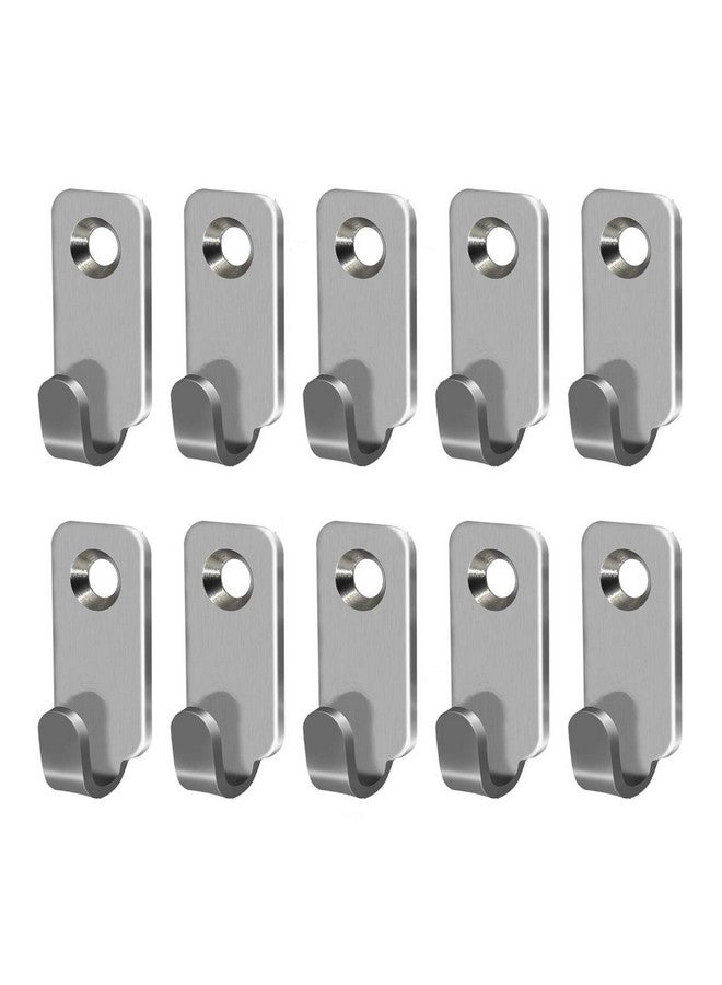 Adiyer 10Pcs Heavy Duty Hanger 304 Stainless Steel Wall Mounted Mini J Hook For Mirror Picture Frames Hanging Wire/D Rings/Keyhole Hangers - Image 1