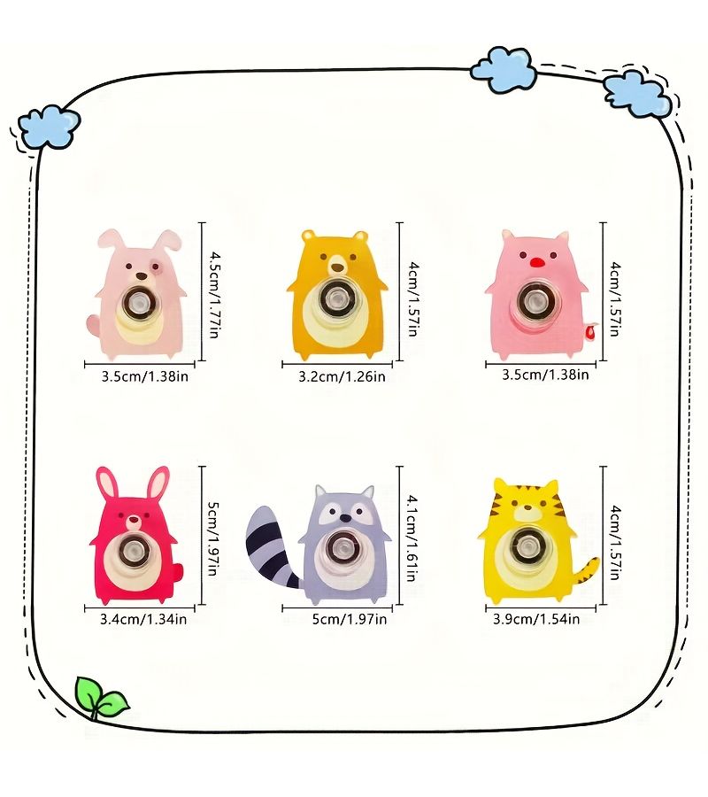 12pcs Cute Animal Fidget Spinners Durable Rotating Plastic Toys for Kids Classroom Prizes Birthday Gifts - Image 2