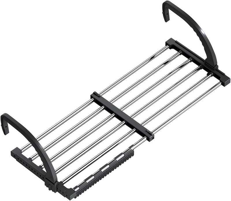 DAYONG Portable Clothes Drying Rack,Clothes Hanging for Balcony,Windowsill and Guardrail,Laundry Rack Door Hanger Rod for Indoor Outdoor for Towels, Lingerie, Hosiery,Shoes (Telescopic 51-90cm) - Image 1