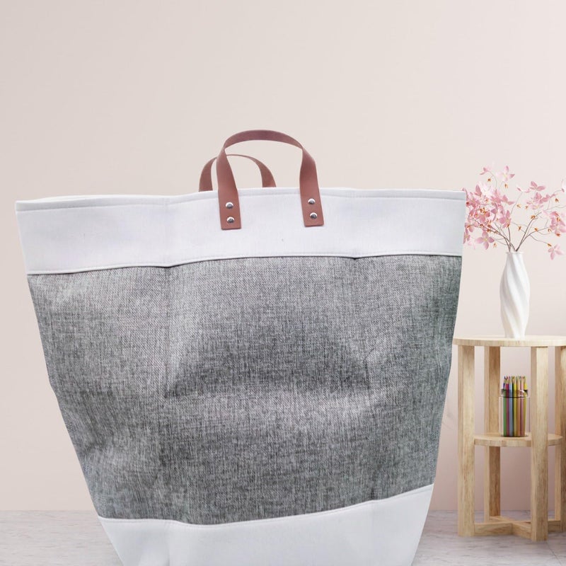 PUSHKH PUSHKH Laundry Basket Multi Purpose Travel Canvas Tote Bag Laundry Hamper Bag with Handle Carry On Handbag for Women Men  - Image 3