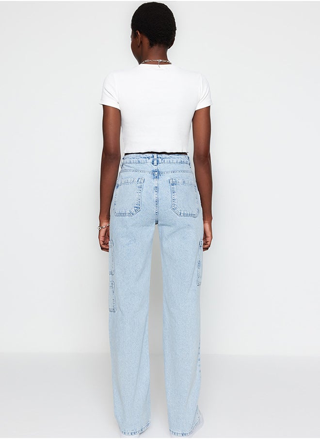 Light Blue High Waist Wide Leg Jeans with Cargo Pocket TWOSS23JE00055 - pzsku/ZCD25D585F27B080A40E1Z/45/_/1730940024/f4af8adc-9490-490a-a585-d108377c243b