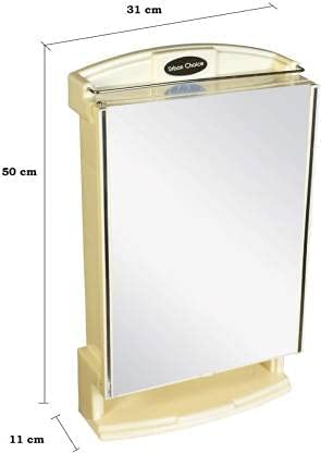 Urban Choice Urban Choice Grace Fine Ware Washbasin Cabinet with Mirror Premium Wall Mounted Storage Cabinet with Magnetic Door 4 Inner Shelve Stylish HeavyDuty Plastic Cabinet for Storage  - Image 3