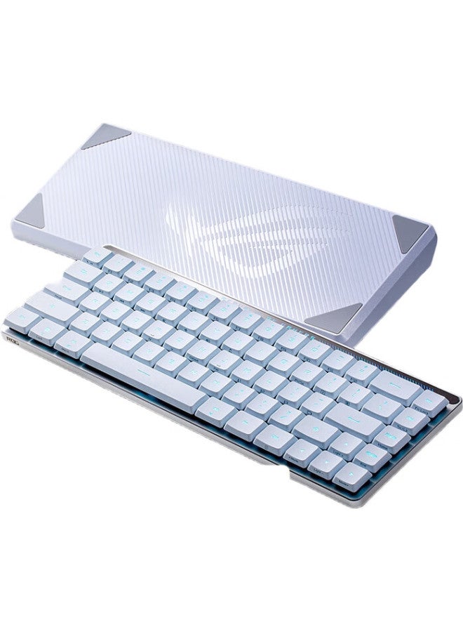 Rog Magician Rx Lp Low-Profile Optical Switches Rx Mechanical Keyboard, Tri-Mode Wireless Gaming Keyboard, 68-Key Compact Keyboard, Mac Keyboard, Red Switch, Rgb, Compatible With Macos, White - Image 2