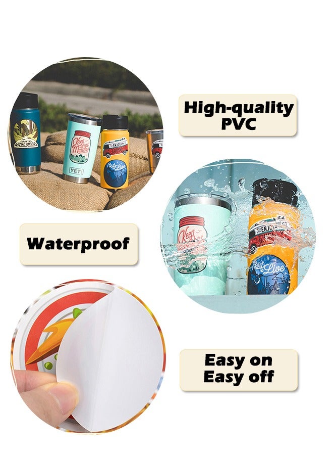 100-Piece Travel Around the World Stickers Pack Waterproof Building Vinyl Stickers for Laptop Luggage - Image 2