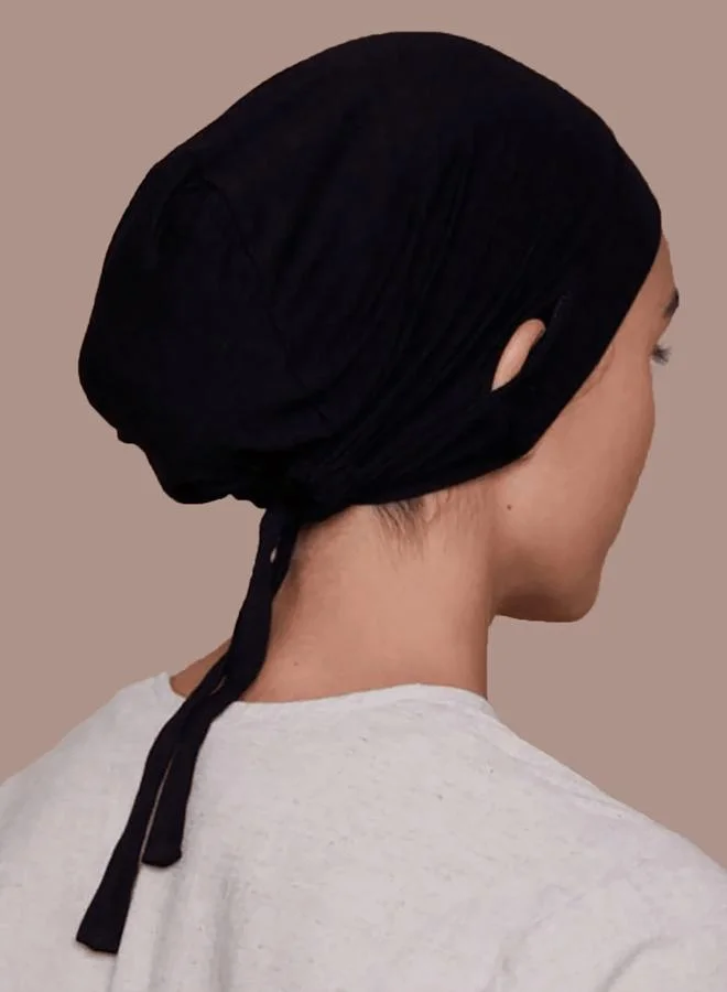 Take Two Black Underscarf Hijab With Ear Slits