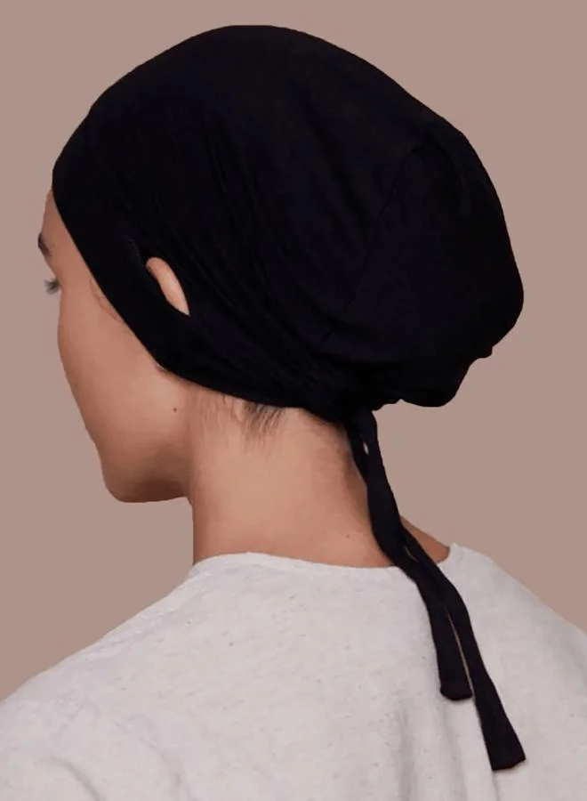 Take Two Black Underscarf Hijab With Ear Slits