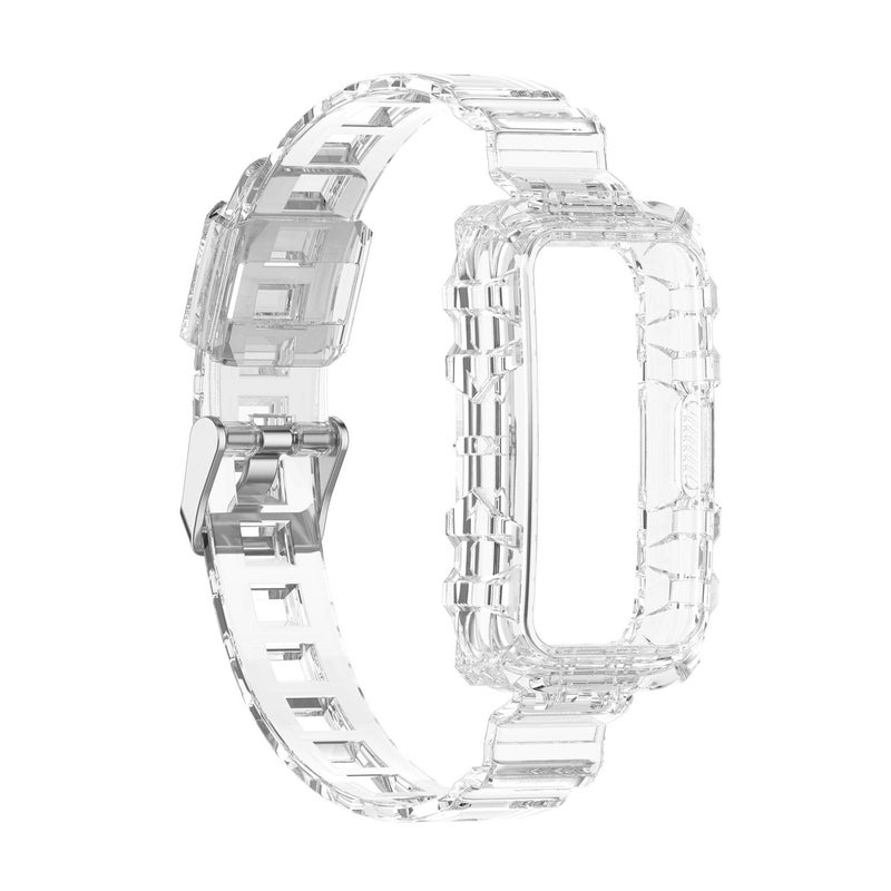 For Huawei Band 10 / 9 / 8 Integrated Transparent Silicone Watch Band(White) - Image 4
