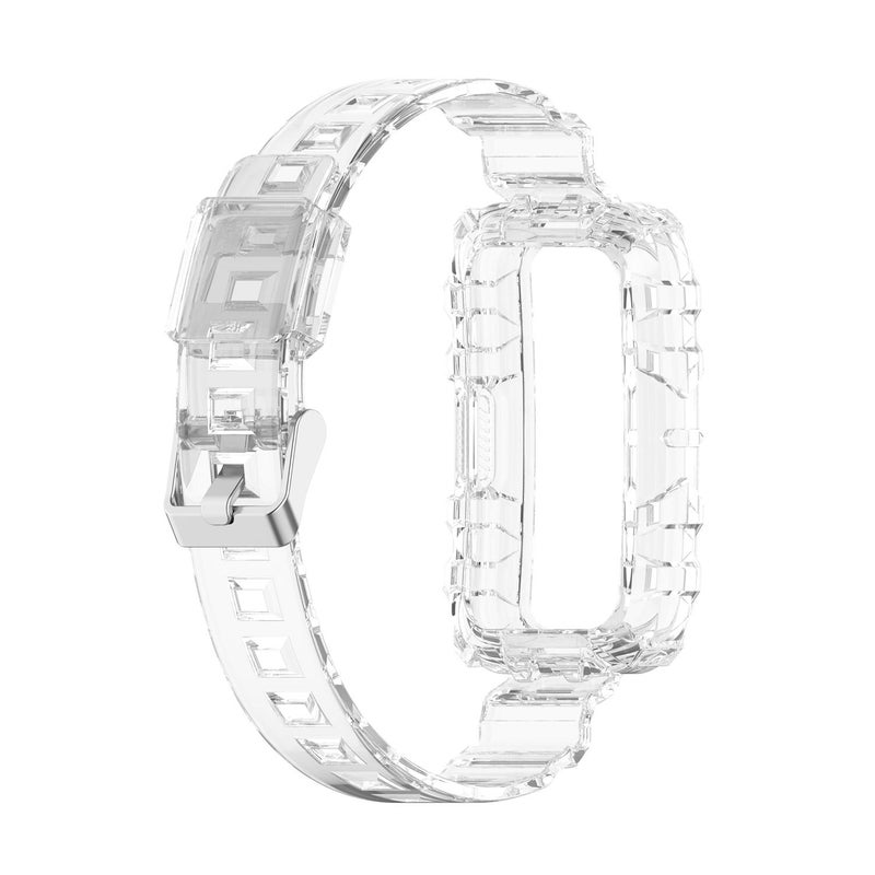 For Huawei Band 10 / 9 / 8 Integrated Transparent Silicone Watch Band(White) - Image 3