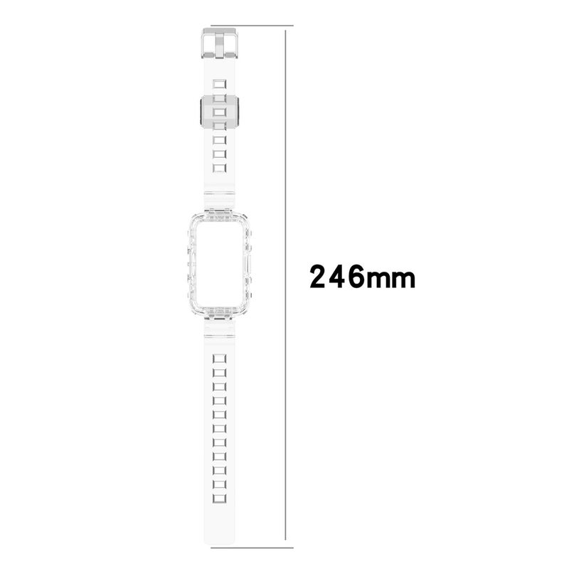 For Huawei Band 10 / 9 / 8 Integrated Transparent Silicone Watch Band(White) - Image 5