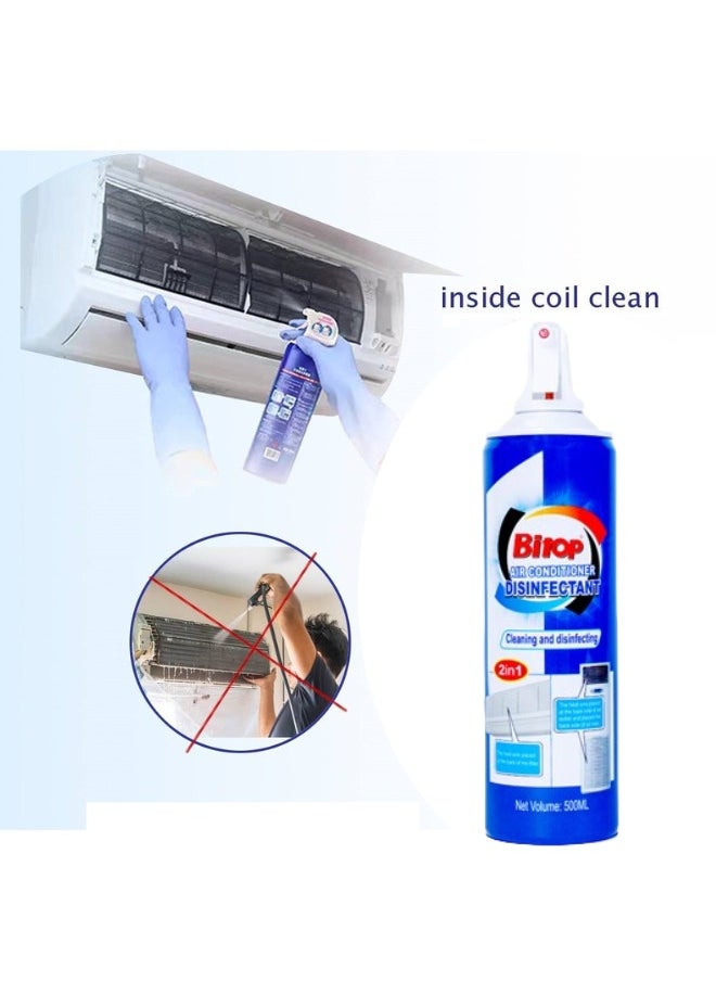 BITOP - Air Conditioner Disinfectant Foam Spray 500ml - Pack of 2, AC Cleaning & Disinfecting, Sterilizing Deodorant for Household Use - Image 1