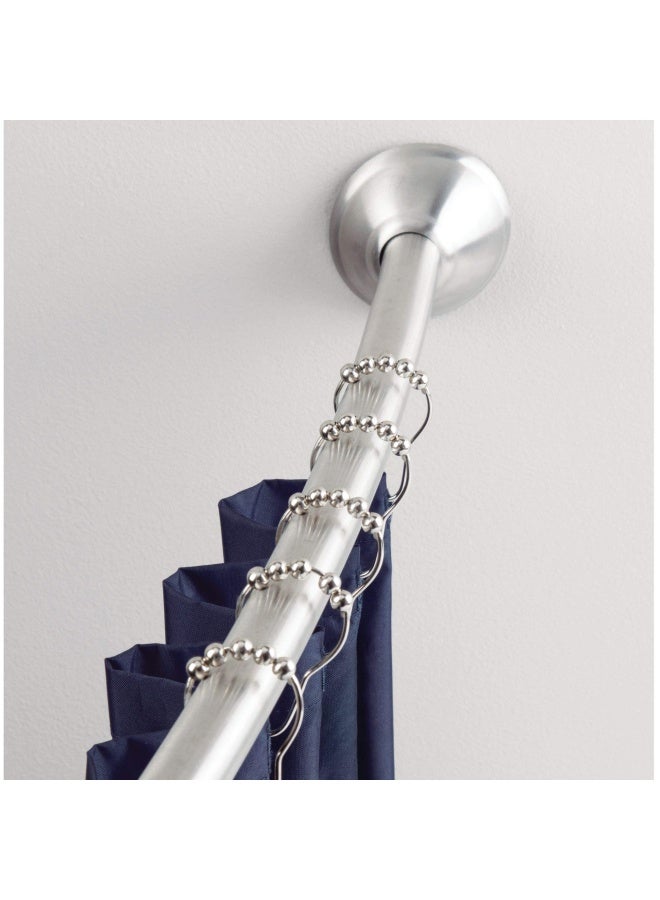 InterDesign iDesign 78970RB21 Curved Metal Shower Curtain Rod Adjustable Customizable Curtain Rod for Bathtub Stall Closet Doorway 4172 Inches Brushed Stainless Steel - Image 2
