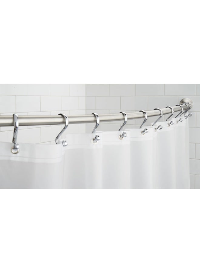 InterDesign iDesign 78970RB21 Curved Metal Shower Curtain Rod Adjustable Customizable Curtain Rod for Bathtub Stall Closet Doorway 4172 Inches Brushed Stainless Steel - Image 4