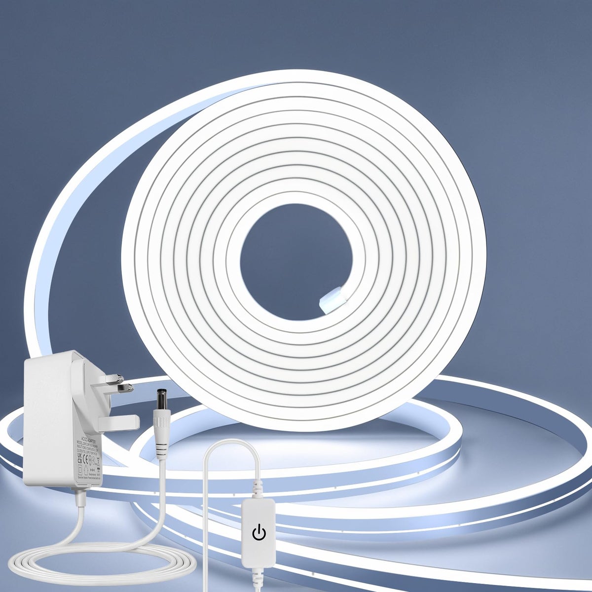 Generic 10M LED Strip Light Cool White 6500K, IP67 Waterproof Dimmable ...