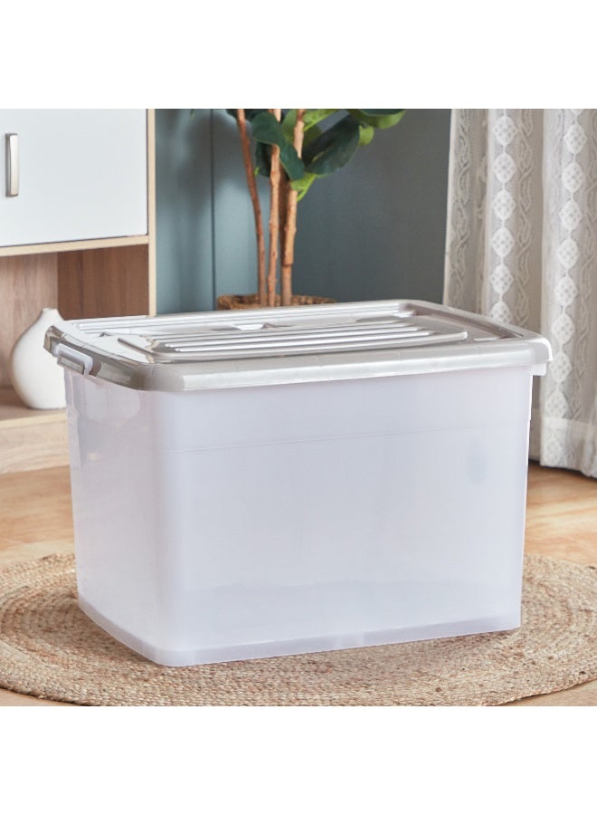 Home Box Juana Multipurpose Transparent Storage Box With Wheels And Lockable Lid 150 L - Image 2