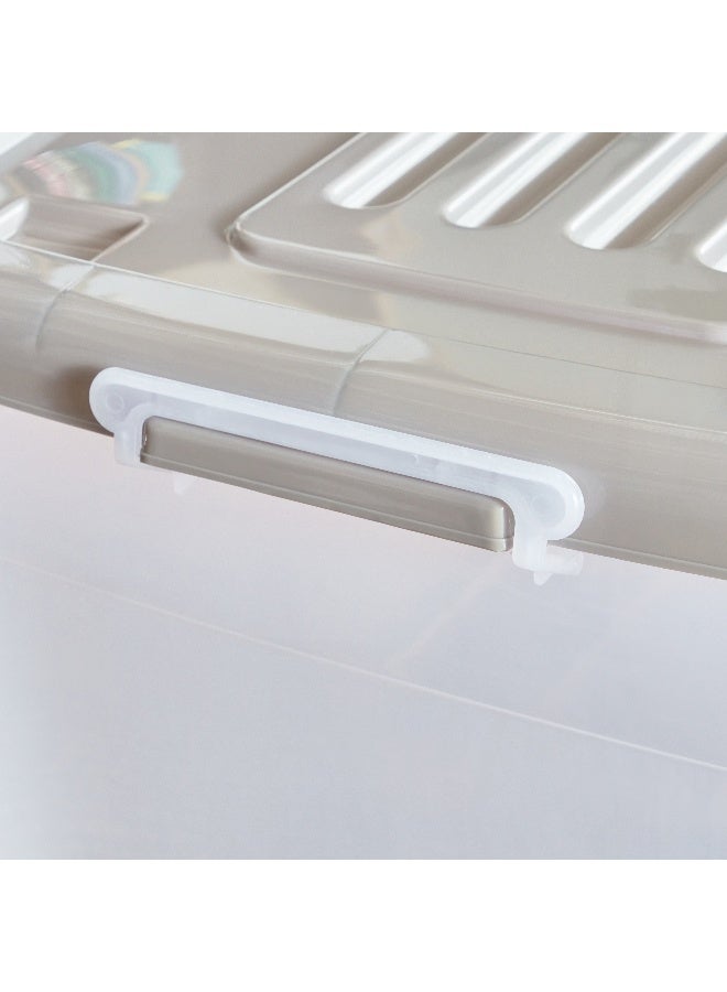 Home Box Juana Multipurpose Transparent Storage Box With Wheels And Lockable Lid 150 L - Image 5