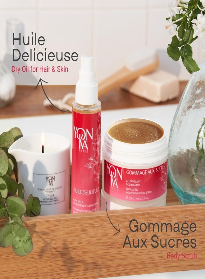 يونكا زيت يون-كا اللذيذ (200 مل) زيت مغذي للجسم الجاف، يرطب البشرة والجسم، زيت خفيف الوزن مع الباوباب والسمسم للشعر والساقين والجسم - Image 3