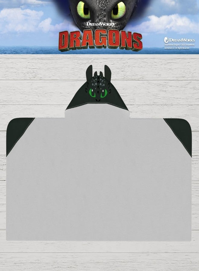 Franco How to Train Your Dragon Toothless Super Soft Bath/Pool/Beach Soft Cotton Terry Hooded Towel Wrap, 24 in x 50 in, (Officially Licensed Product) by Franco - Image 5