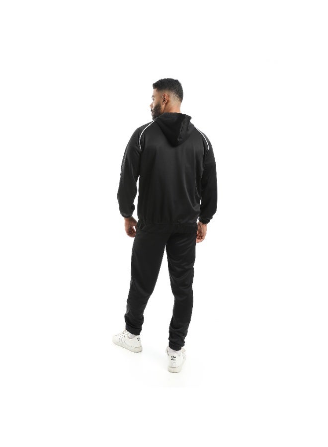 Caesar Men's plain tracksuit with chest print - Image 4