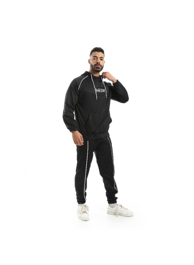 Caesar Men's plain tracksuit with chest print - Image 3