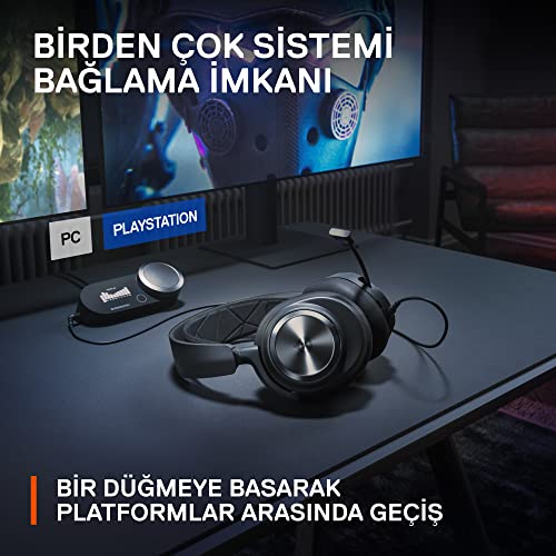 SteelSeries Arctis Nova ProMulti-System Gaming Headset - Premium Hi-Fi Drivers - Hi-Res Audio - 360° Spatial Audio - GameDAC Gen 2 - ESS Sabre Quad-DAC - Stealth Retractable Mic - PC, PS5, PS4, Switch - Image 4