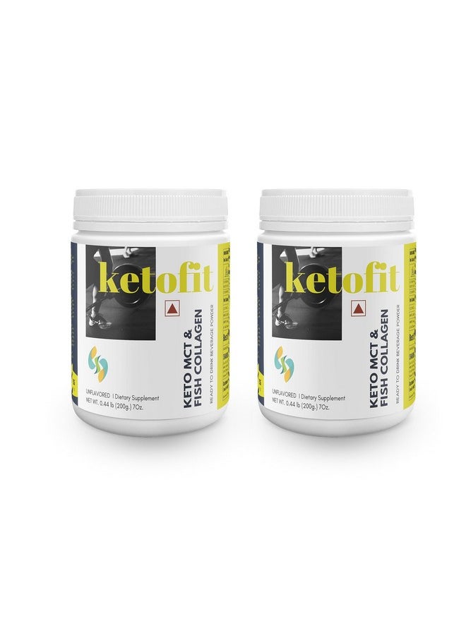 Sharrets Ketofit 200G X 2 - Mct Collagen Zero Carbs Keto Powder Supplement For Enhanced Ketosis And Energy Support.  - Image 1