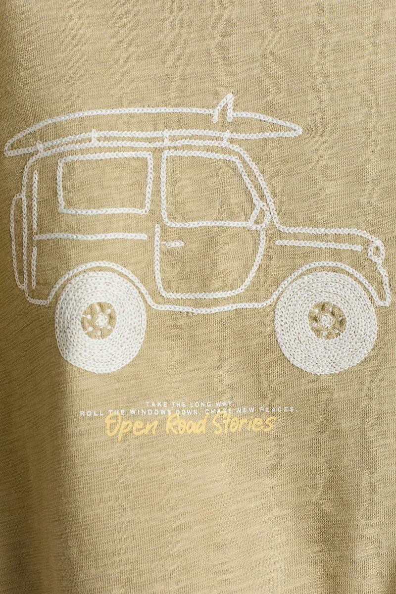 H&M Embroidered-motif T-shirt