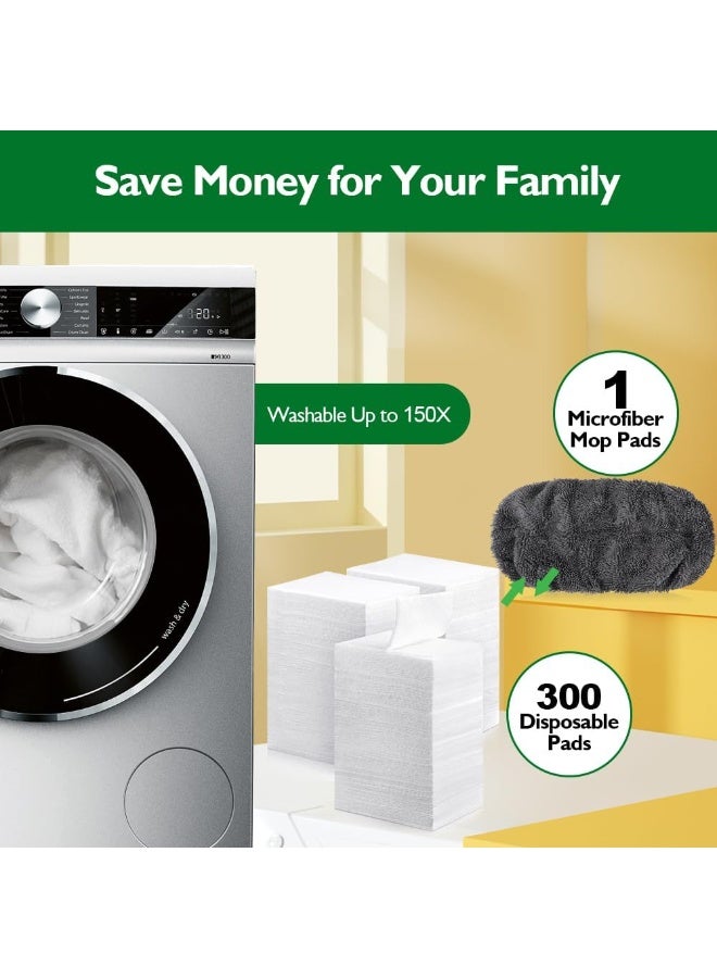 4 Pack Washable Sweeper Pads, Reusable Cotton Mop Refills Eco-Friendly Mop Pad, Wet And Dry Use, Replacement Durable Dust Mop Covers, Multipurpose Floor Cleaning Pads Cotton Mop Refills for Swiffer, Thickened Coral Fleece ,Grey (Mop Not Included) - Image 5