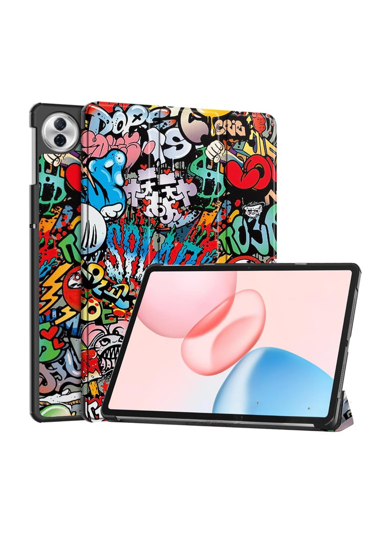 Case Compatible with Honor Pad 10 12.1 Inch 2025, Cute Pattern Hard PC Back Tablet Case with Auto Sleep Wake (TY) - Image 1