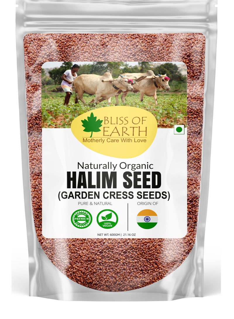BLISS OF EARTH 600g of organic edible halim seeds, seeds to strengthen hair and immunity.600 grams of organic edible haleem seeds, seeds to strengthen hair and immunity. - Image 1