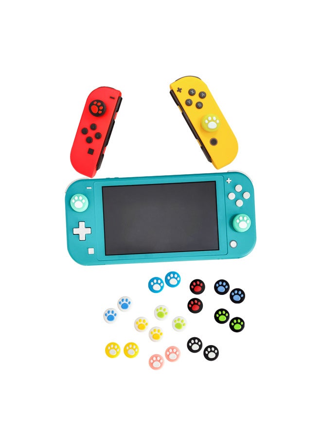 Switchlite Cat Claw Button Cap Switch/OLED Cat Claw Gamepad Rocker Cap NS Mushroom Head-Product Color:Black Background Powder - Image 2