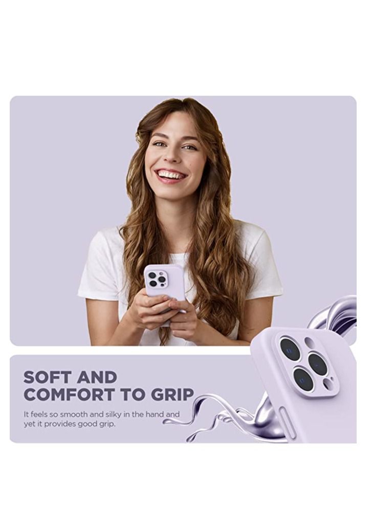 iPhone 14 Pro Max Case with Screen Protector, (with Camera Protection + Soft Microfiber Lining) Liquid Silicone Phone Case, - Image 4