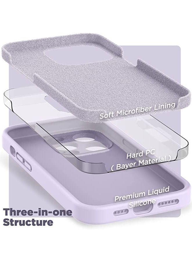 iPhone 14 Pro Max Case with Screen Protector, (with Camera Protection + Soft Microfiber Lining) Liquid Silicone Phone Case, - Image 5